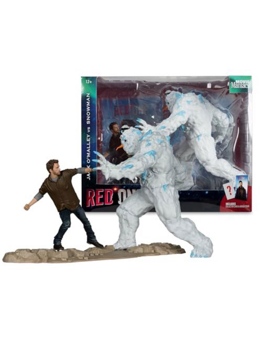 Amazon Red One Movie Maniacs Jack O'Malley vs Snowman White & Blue Figure Set